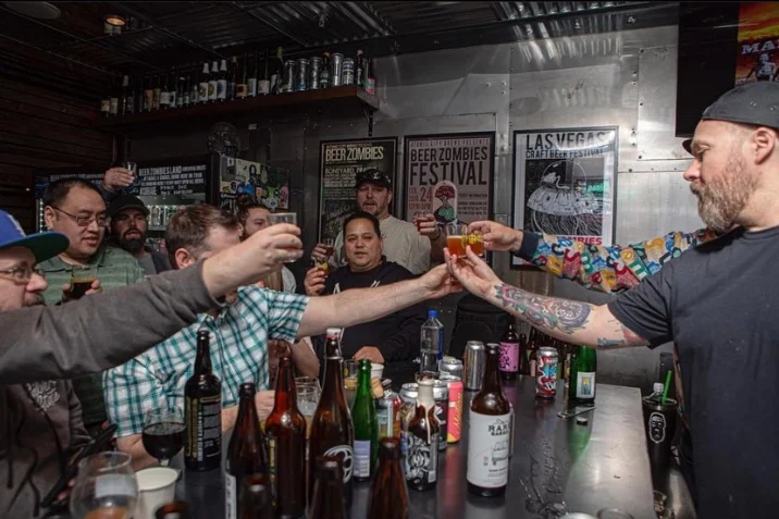 Cheers at the Beer Zombies Warm Springs draft room